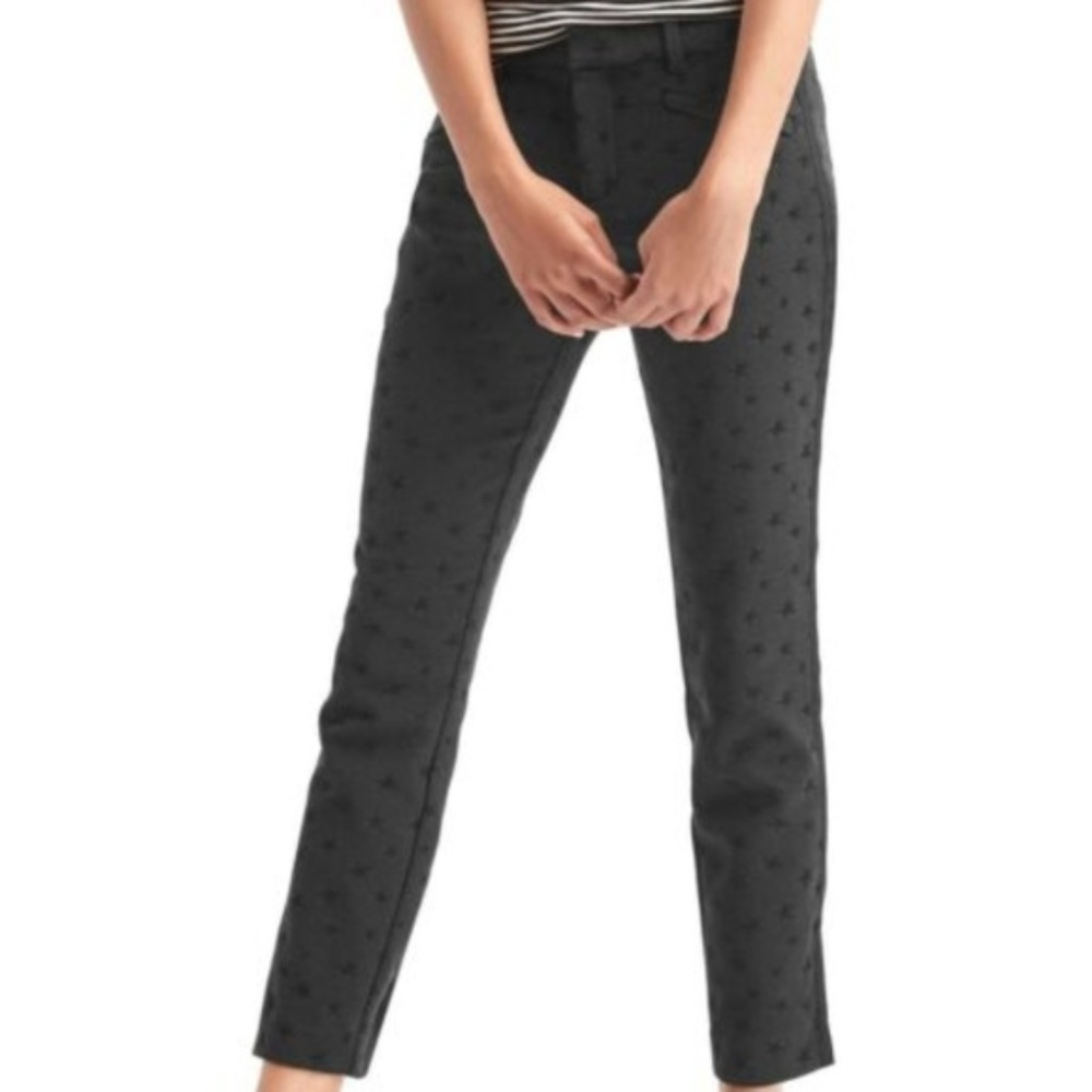 Gap Jacquard Skinny Ankle Pants size 6 Stars